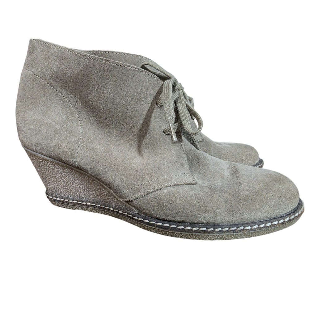 J. Crew MacAlister Suede Wedge Ankle Boots Women's Size 9 Tan Chukka 28671 Italy